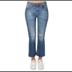 NWOT R13 Kickfit crop jean